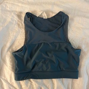 Blue sports bra